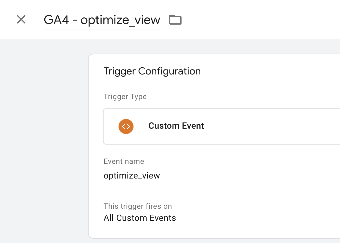 GA4 - GTM Config - Tags - New Trigger