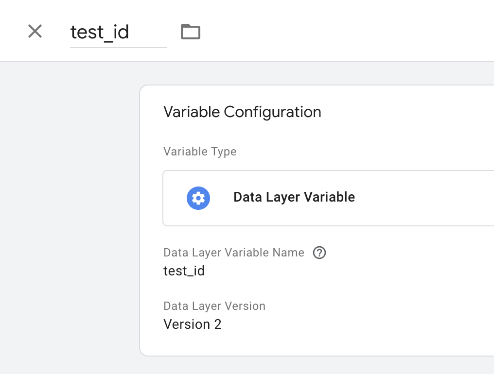 GA4 - GTM Config - Variables - test_id