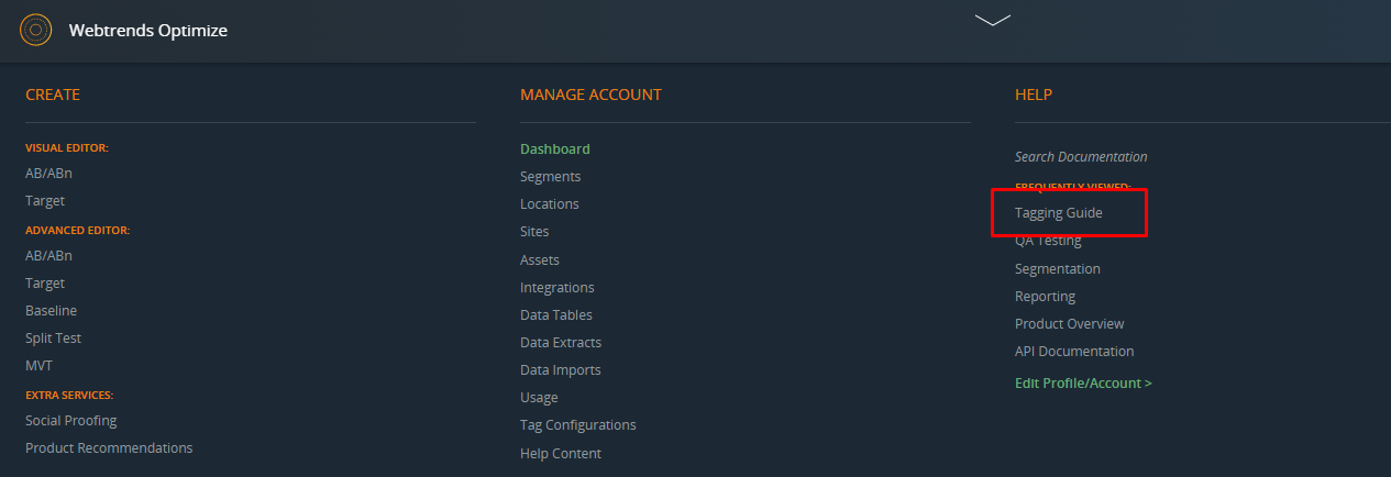 Navigate to Tagging Guide